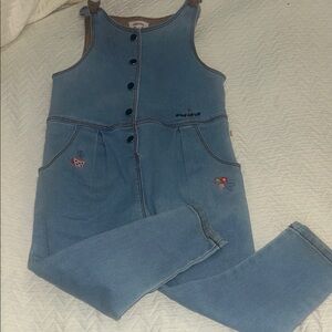 Catimini Blue Denim One Piece with Tank Sleeves